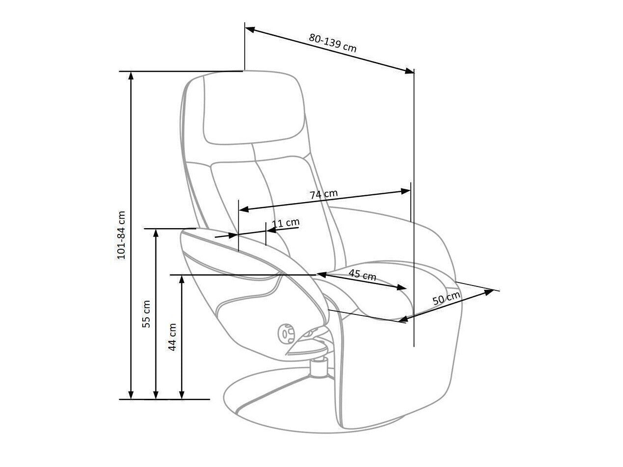 Fotelis reglaineris OPTIMA, Spalva: Juoda