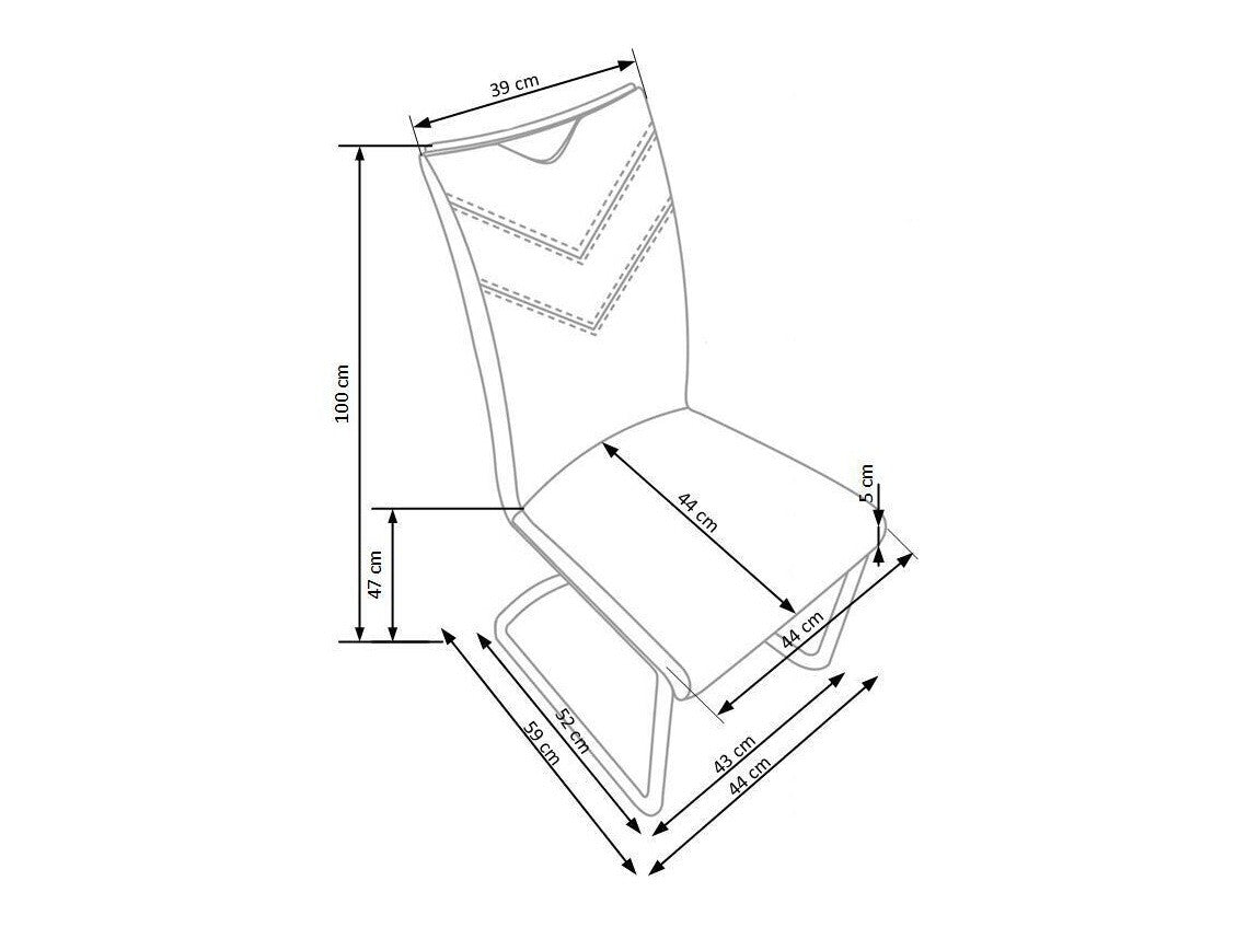 Kėdė K224, Spalva: Pilka