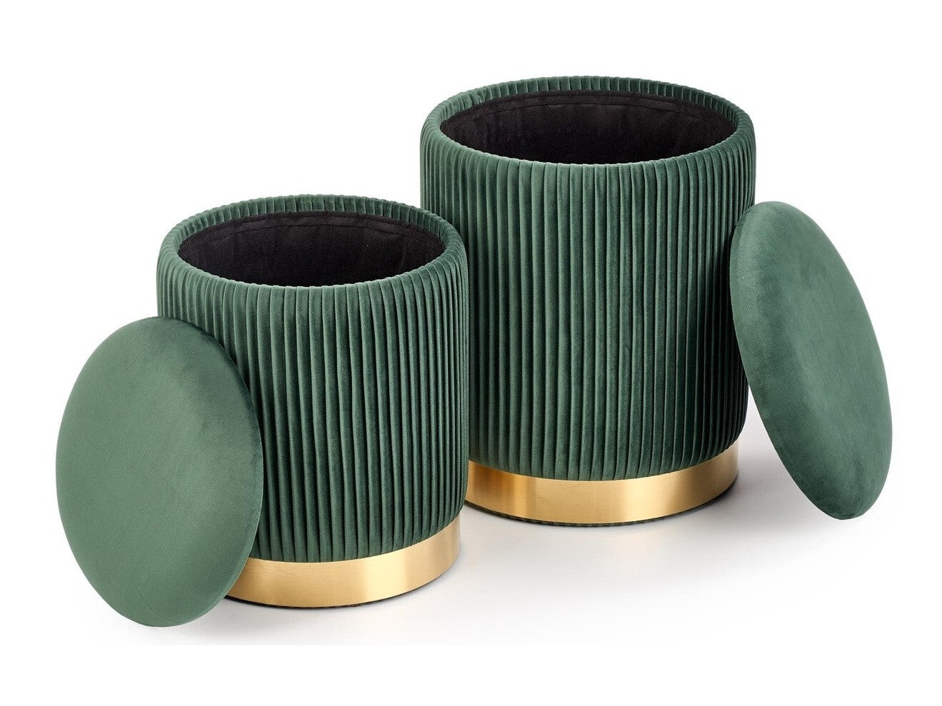 Pufų komplektas MONTY V-CH-MONTY-PUFA-C.ZIELONY Spalva: Tamsi žalia