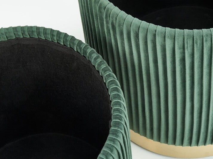 Pufų komplektas MONTY V-CH-MONTY-PUFA-C.ZIELONY Spalva: Tamsi žalia