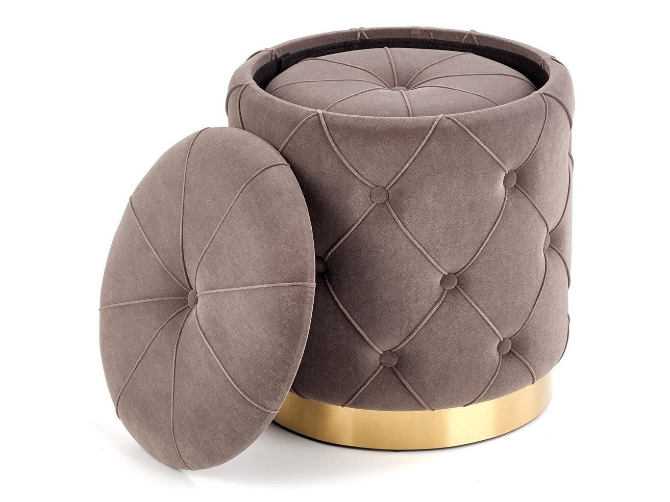 Pufų komplektas POLLY V-CH-POLLY-PUFA-POPIEL Spalva: Pilka