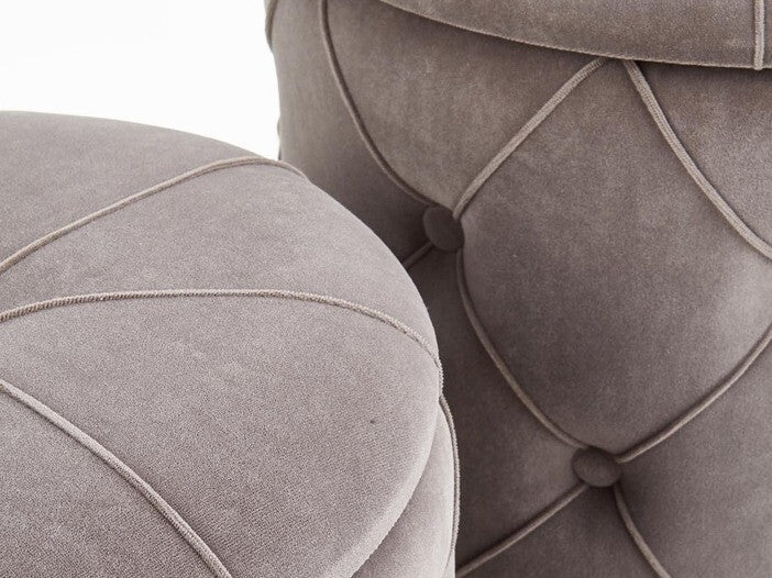 Pufų komplektas POLLY V-CH-POLLY-PUFA-POPIEL Spalva: Pilka