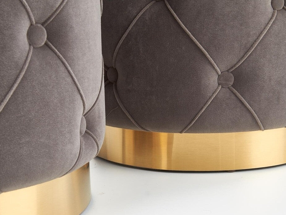 Pufų komplektas POLLY V-CH-POLLY-PUFA-POPIEL Spalva: Pilka