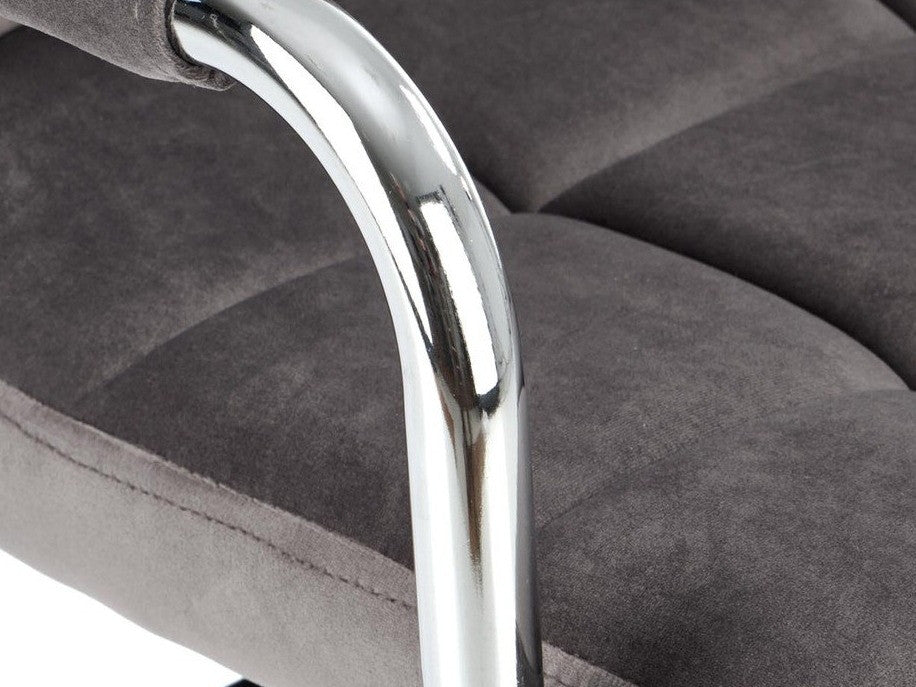 Biuro kėdė GONZO 4 V-CH-GONZO 4-FOT-POPIEL (Pilka + Sidabrinė)