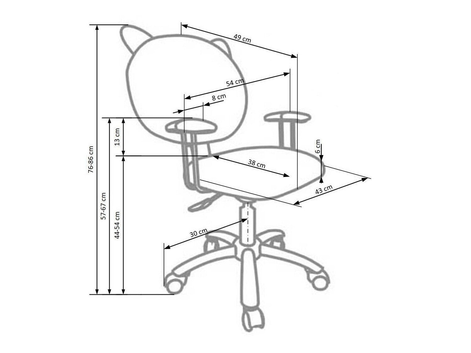 Vaikiška kėdė Kitty Riki