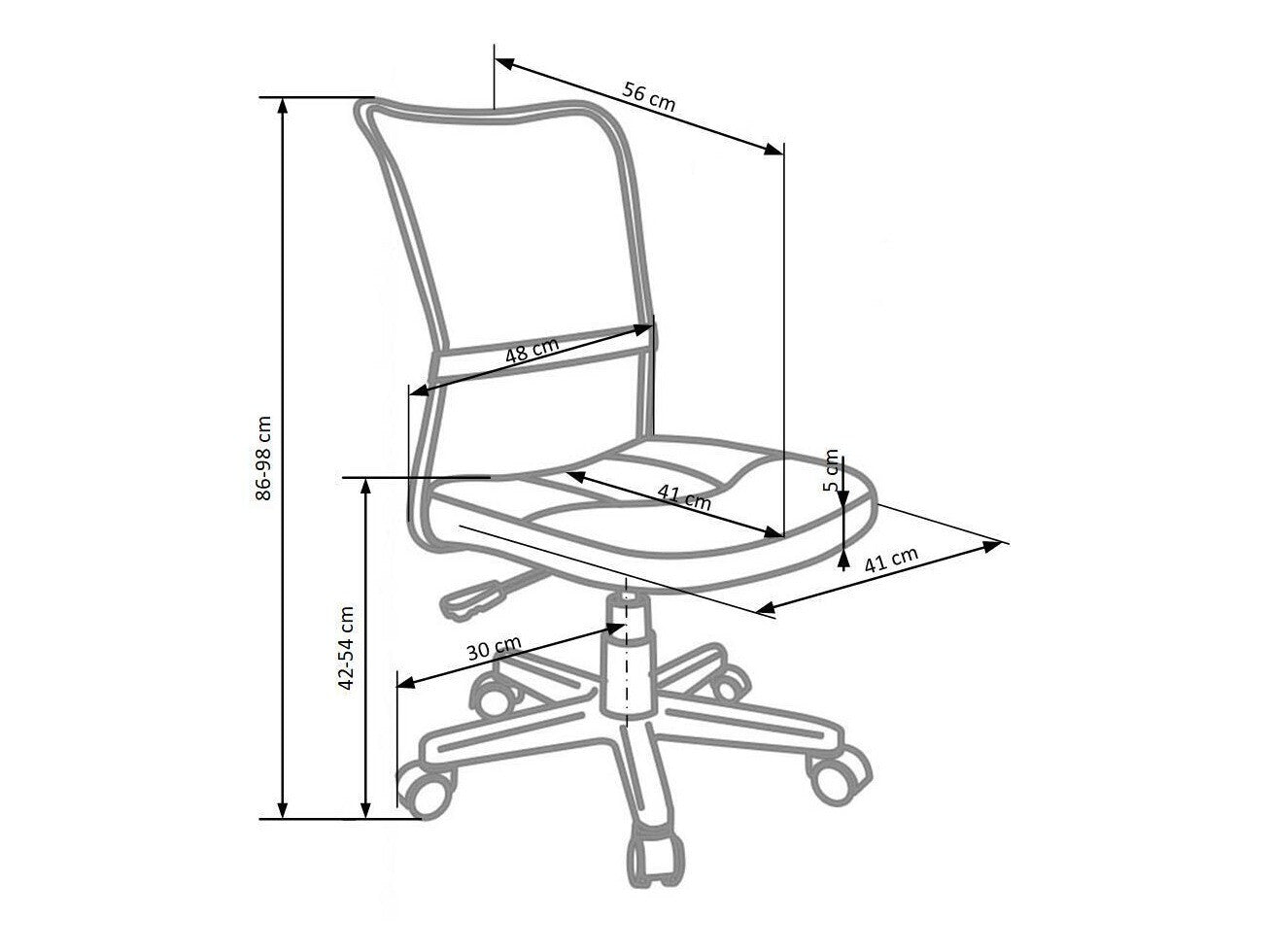 Vaikiška kėdė Dingo, Spalva: Juoda + Pilka
