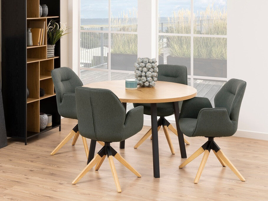 Kėdė Aura 0000090269, Spalva: Tamsi pilka + Šviesus medis