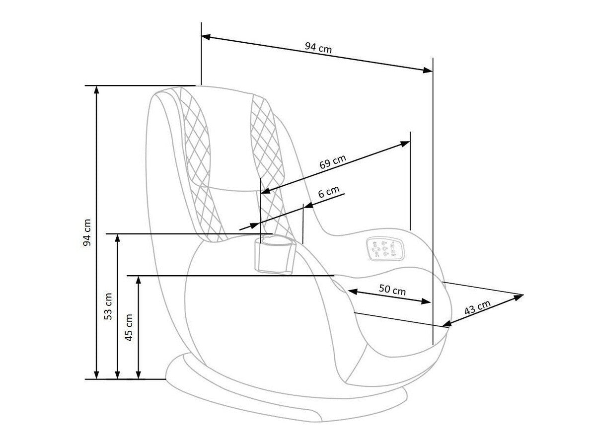 Fotelis reglaineris DOPIO, Spalva: Pilka
