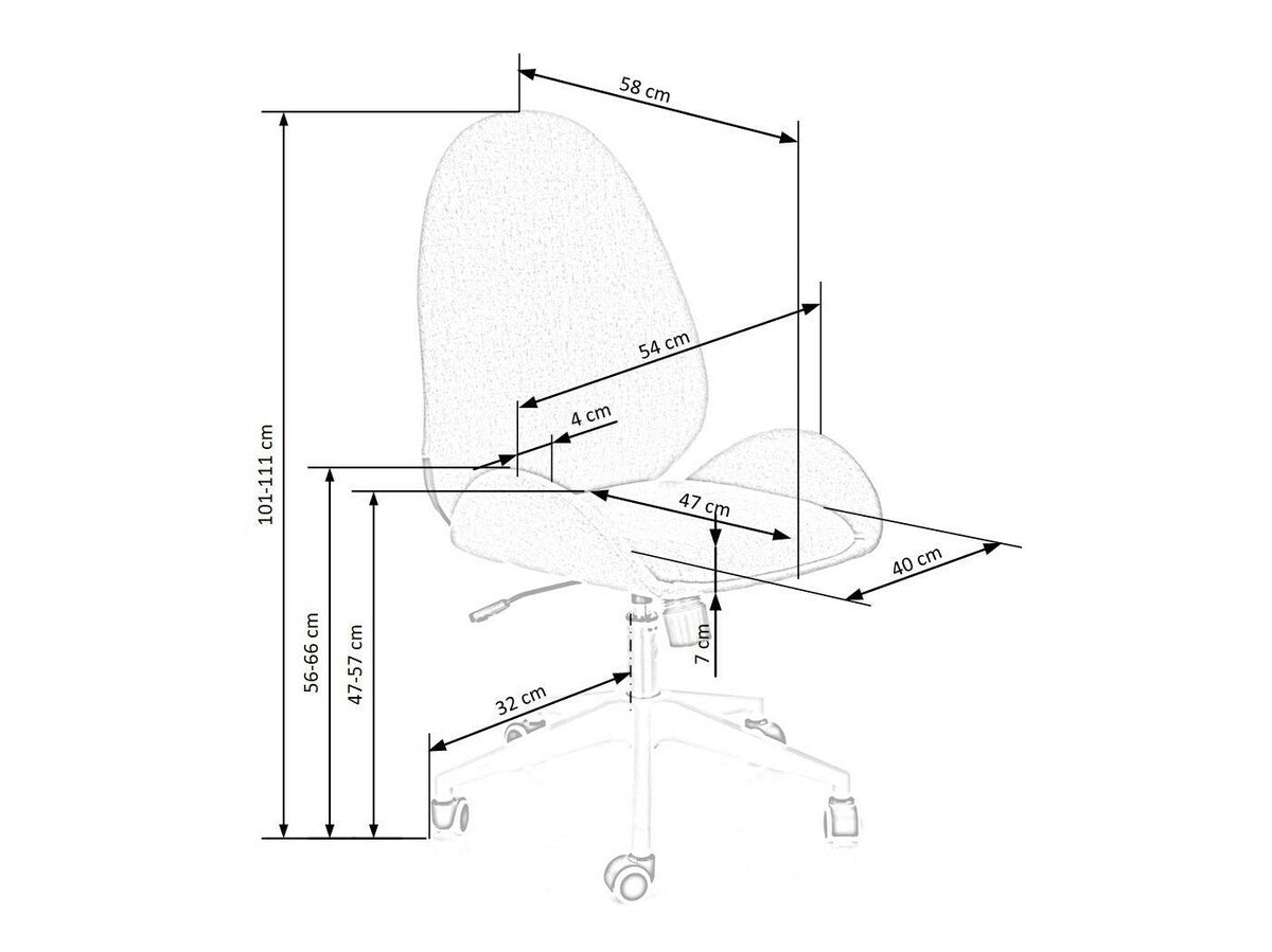 Biuro kėdė FALCAO Spalva: Rožinė