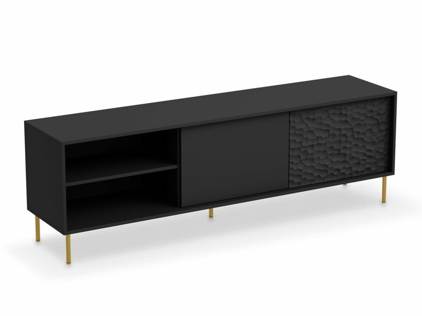 Tv staliukas BULLET RTV-1 TV stand, juoda / auksas V-PL-BULLET-RTV-1