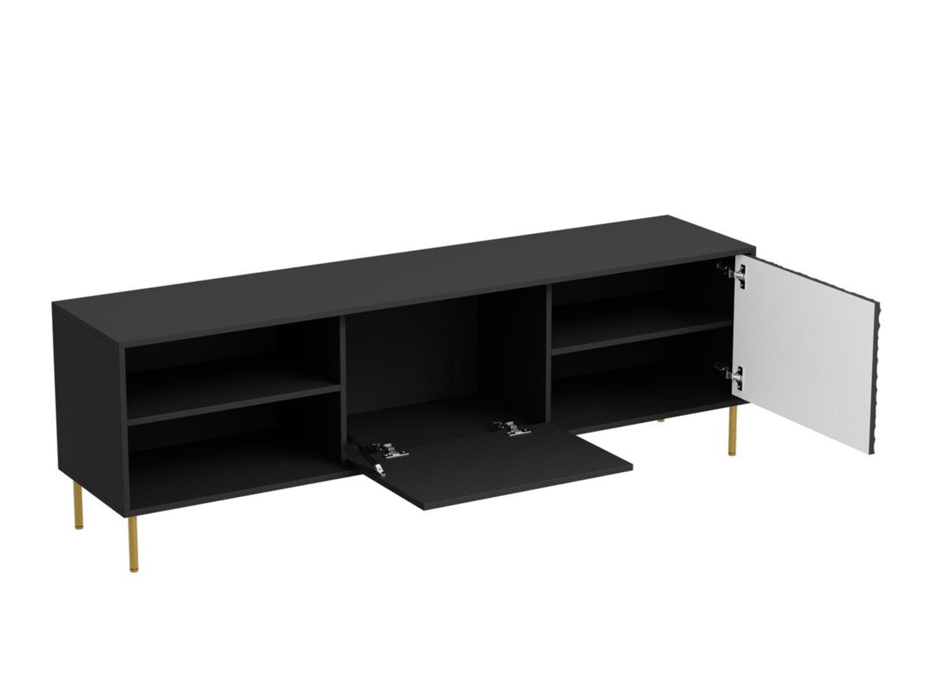 Tv staliukas BULLET RTV-1 TV stand, juoda / auksas V-PL-BULLET-RTV-1
