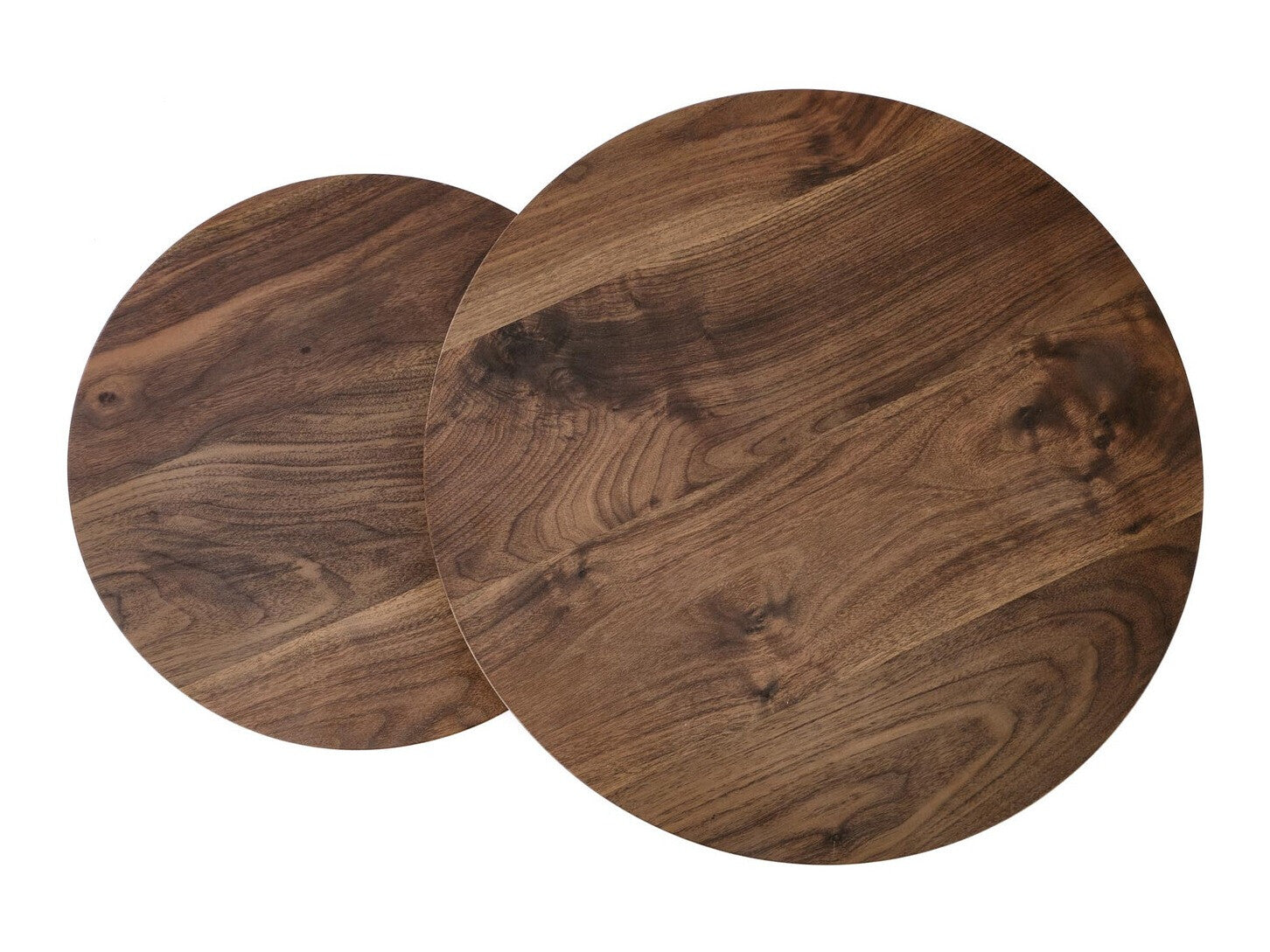 Žurnalinių staliukų komplektas OREO, Spalva: Riešutas + Juoda