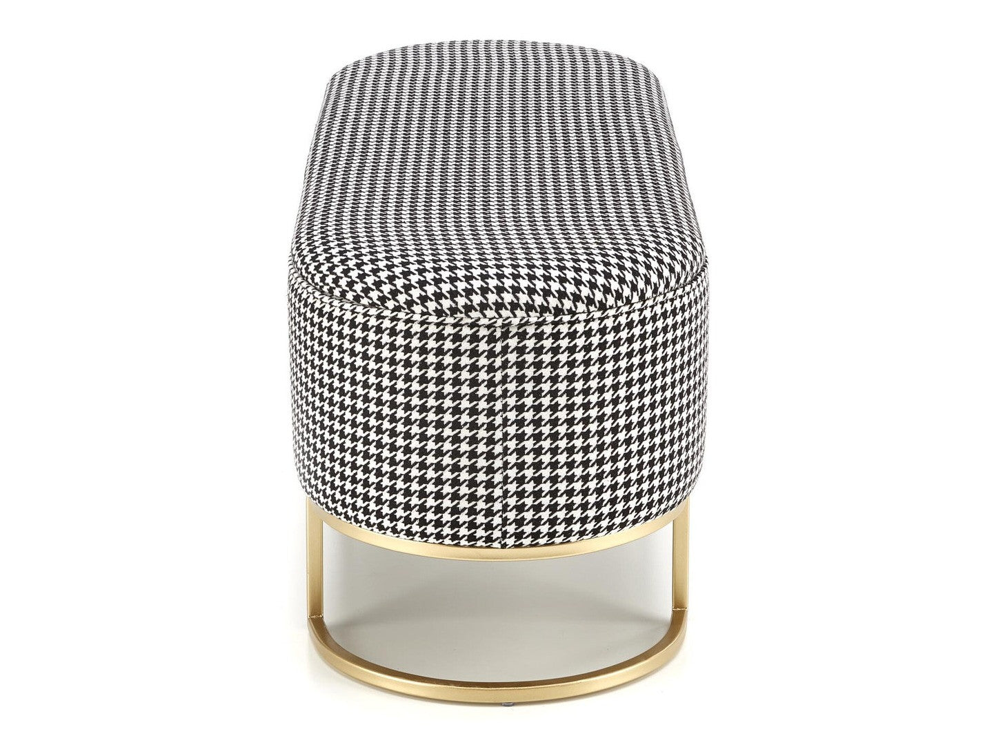 Minkštasuolis HARMONY suoliukas with storage function, juoda / balta / auksas V-CH-HARMONY-ŁAWKA