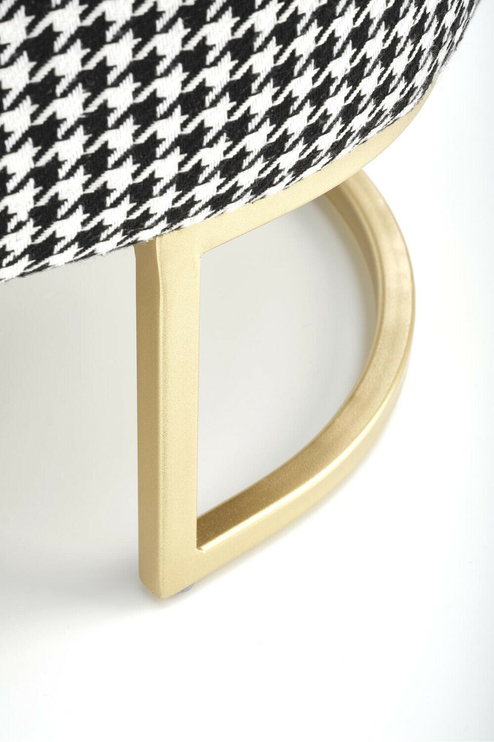 Minkštasuolis HARMONY suoliukas with storage function, juoda / balta / auksas V-CH-HARMONY-ŁAWKA