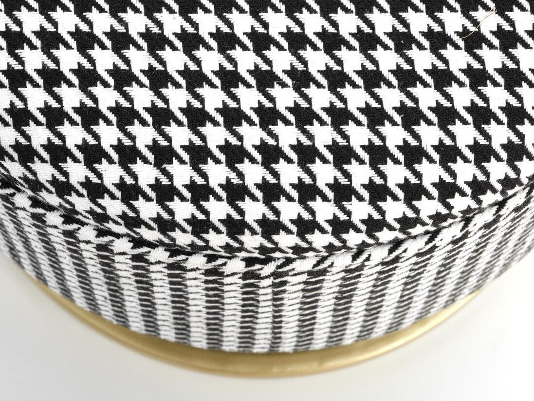 Minkštasuolis HARMONY suoliukas with storage function, juoda / balta / auksas V-CH-HARMONY-ŁAWKA