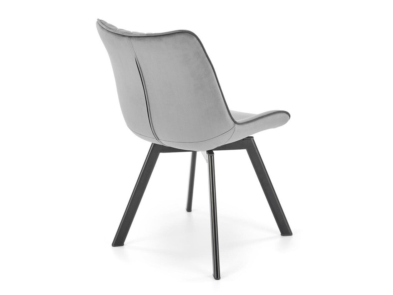 Kėdė K520 kėdė, juoda / tamsi pilka, Spalva: Pilka