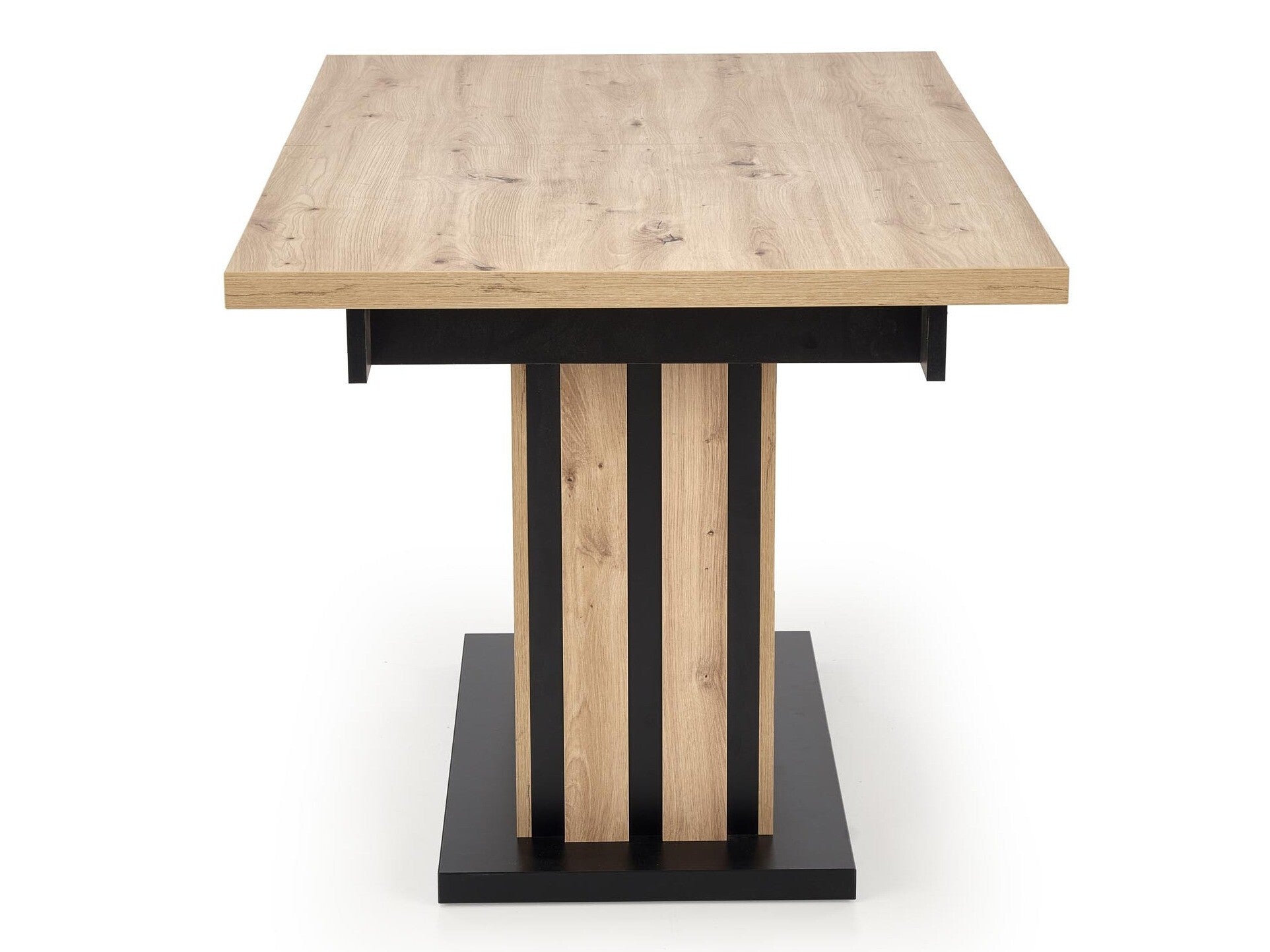 Stalas LAMELLO extension stalas, artisan ąžuolas / juoda V-PL-LAMELLO-ST-160/210