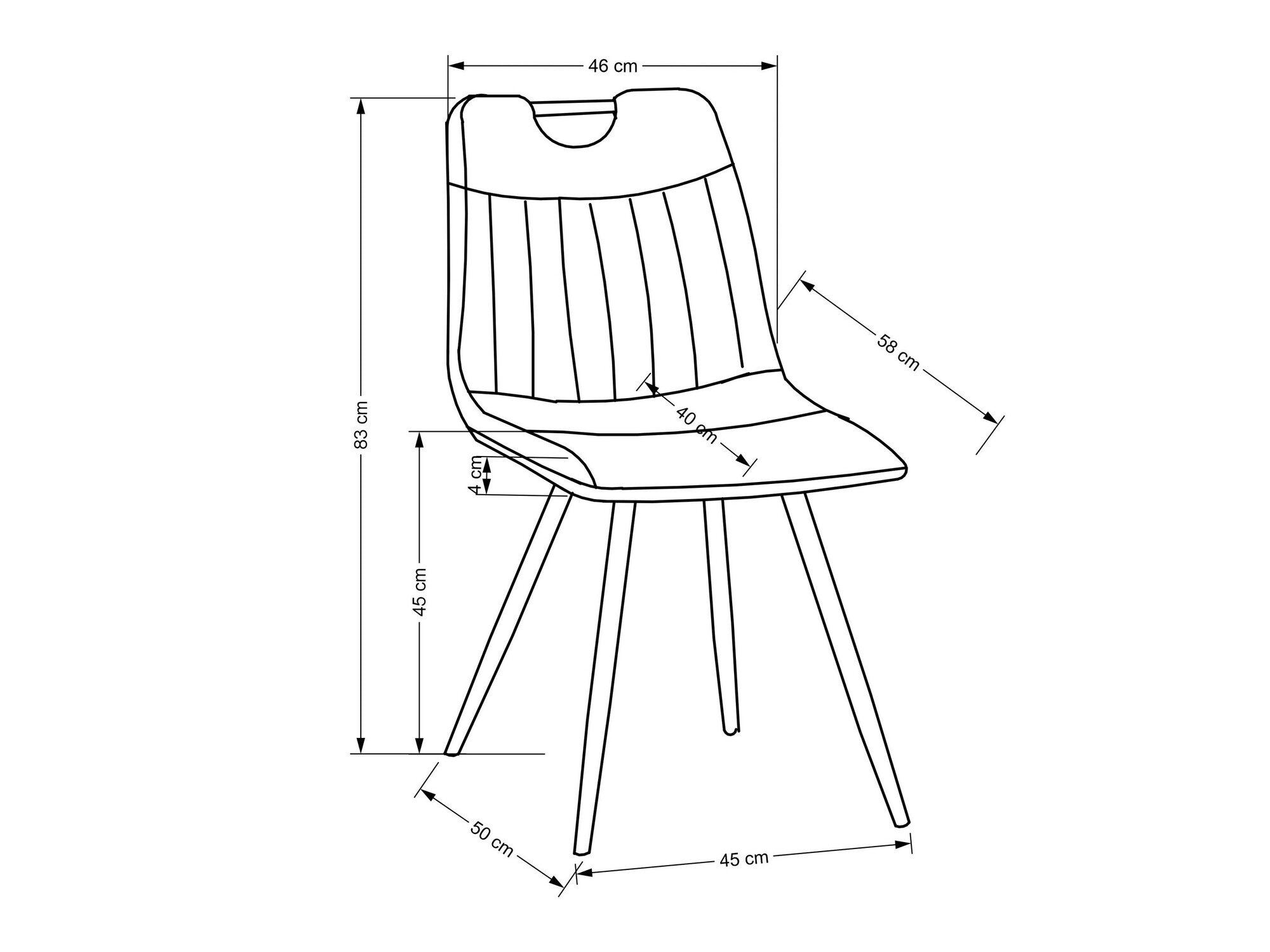 Kėdė K521 kėdė, juoda V-CH-K/521-KR-CZARNY (Juoda)