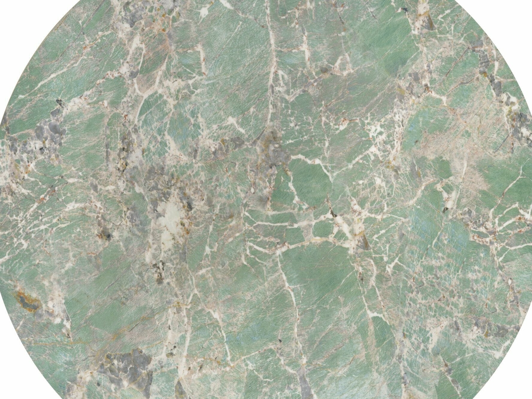 Stalas GIOVANI apvalus stalas, žalias marmuras / juoda V-CH-GIOVANI-ST