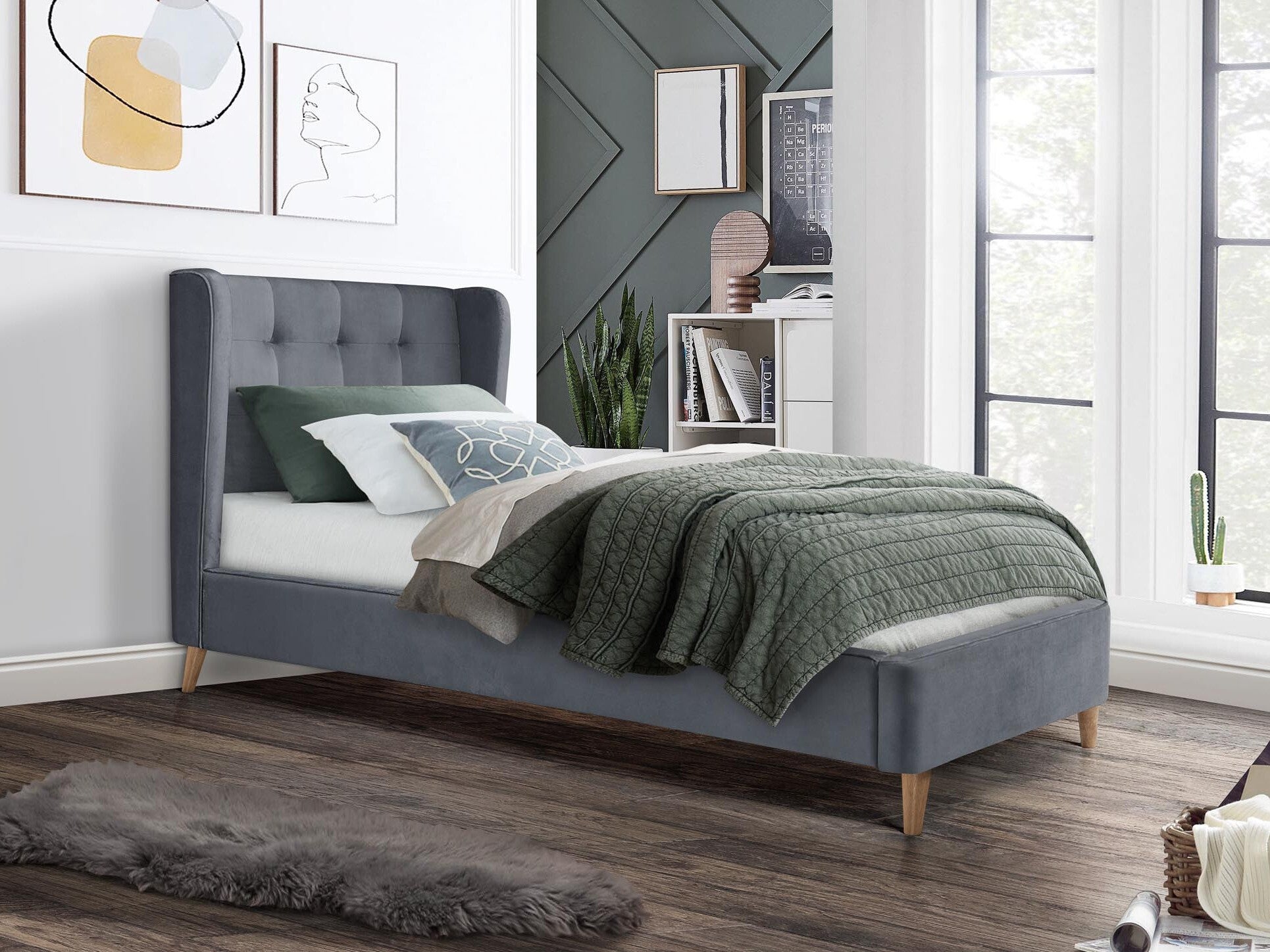 Lova ESTELLA 90 cm lova pilka V-CH-ESTELLA_90-LOZ-POPIELATY