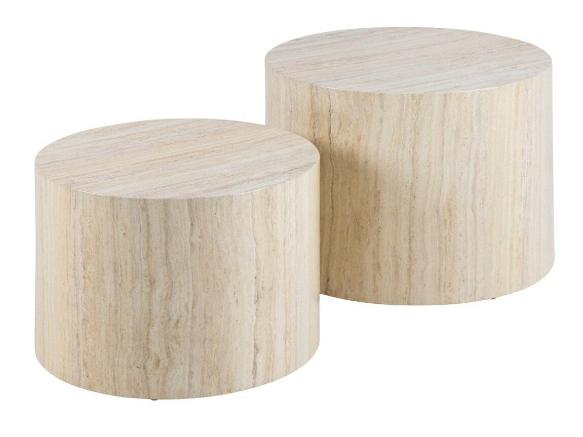 Žurnalinių staliukų komplektas Dice žurnalinis staliukas, Spalva: Beige