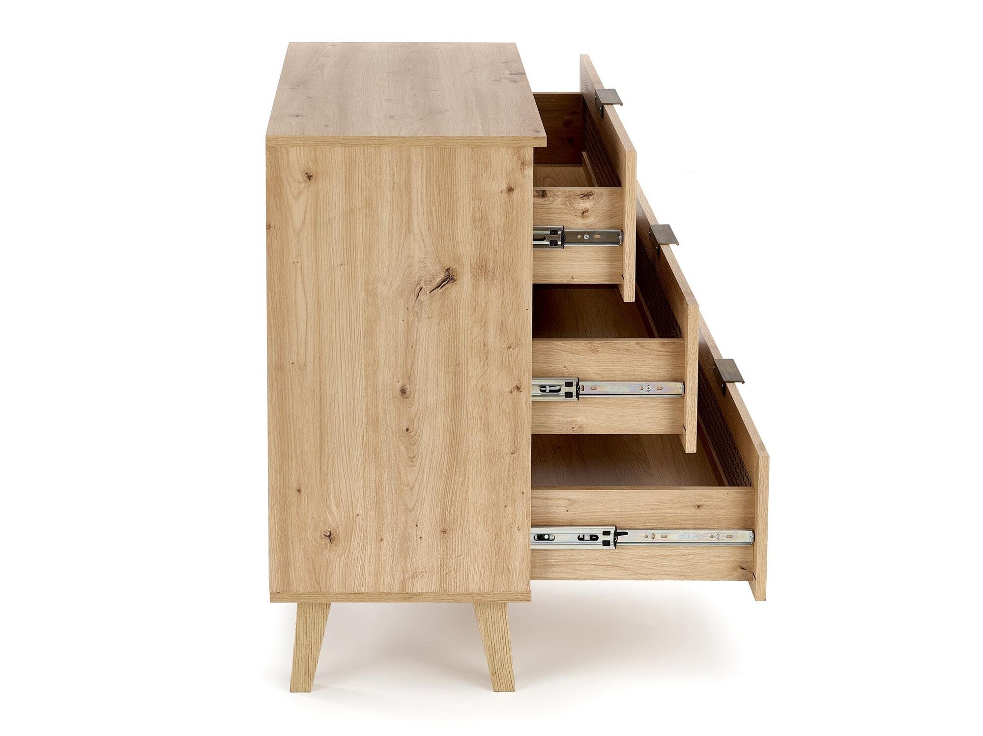 Komoda BORNEO KM-2 skrynia, artisan ąžuolas / juoda V-PL-BORNEO-KM-2