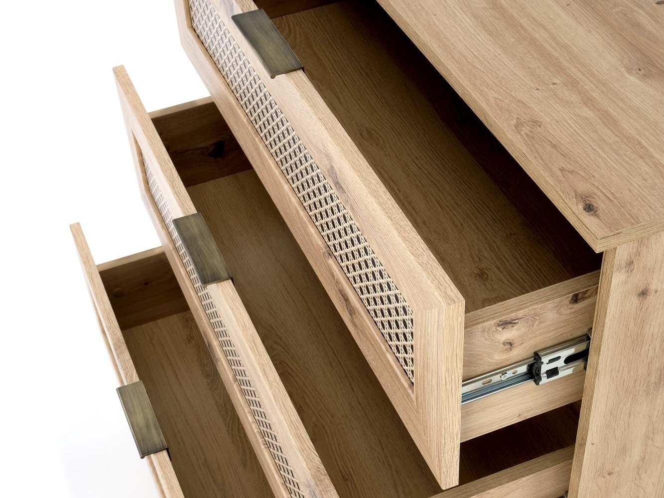 Komoda BORNEO KM-2 skrynia, artisan ąžuolas / juoda V-PL-BORNEO-KM-2