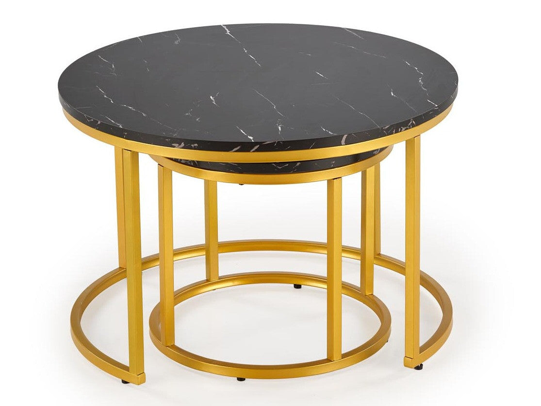 Žurnalinių staliukų komplektas PAOLA komplektas of 2 c. stalai V-CH-PAOLA-LAW-CZARNY