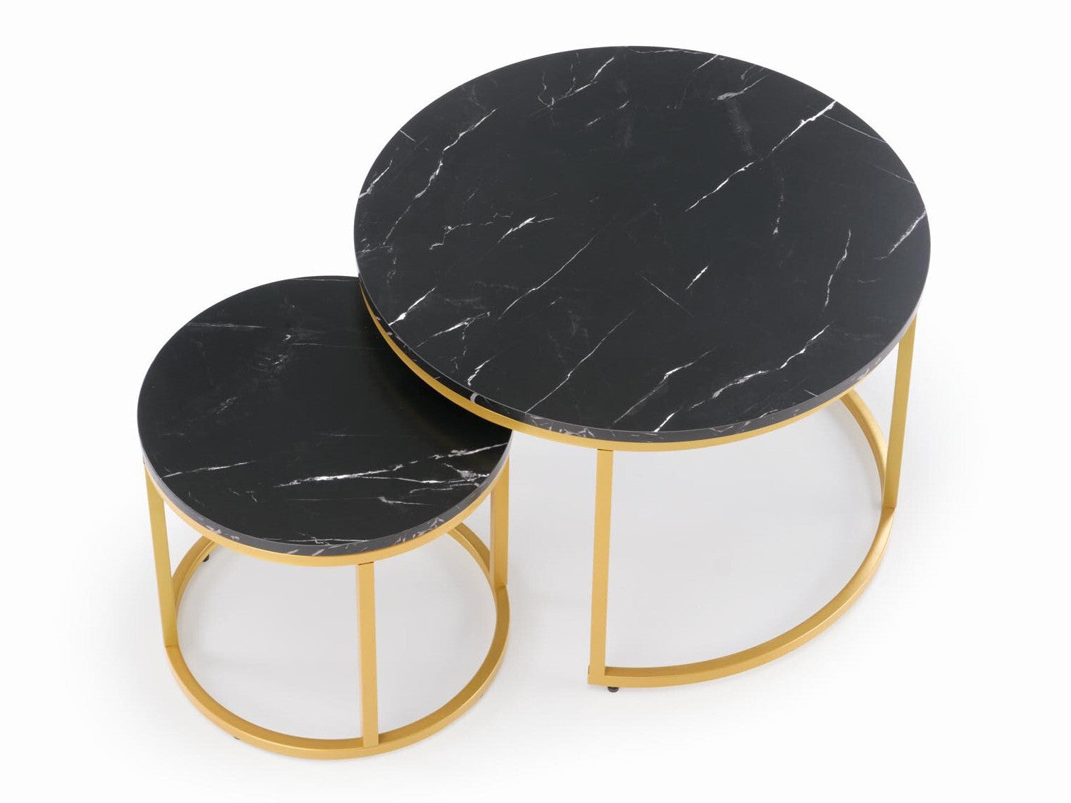 Žurnalinių staliukų komplektas PAOLA komplektas of 2 c. stalai V-CH-PAOLA-LAW-CZARNY