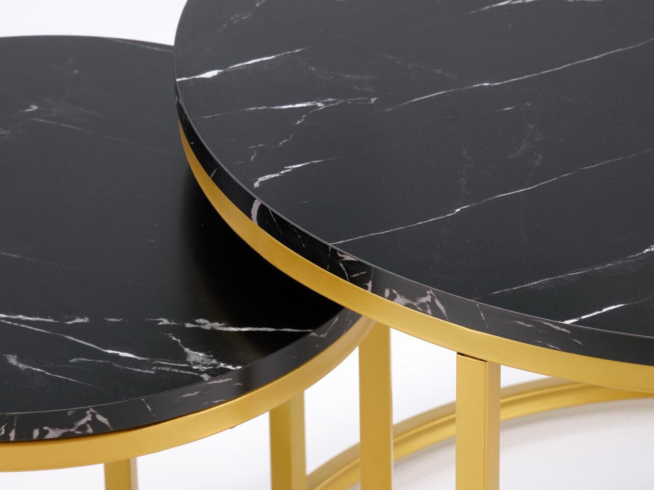 Žurnalinių staliukų komplektas PAOLA komplektas of 2 c. stalai V-CH-PAOLA-LAW-CZARNY