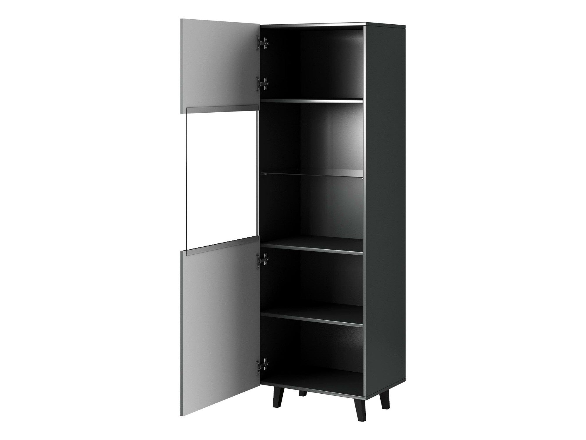 Svetainės komplektas Meble VAMOS II, Spalva: Antracitas