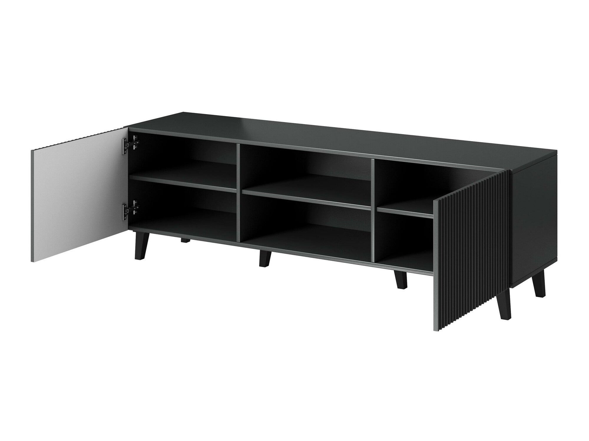 Svetainės komplektas Meble VAMOS II, Spalva: Antracitas