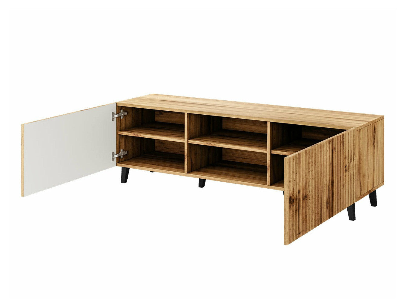 Svetainės komplektas Meble VAMOS GREY I Antracyt + Czarny (Antracitas)