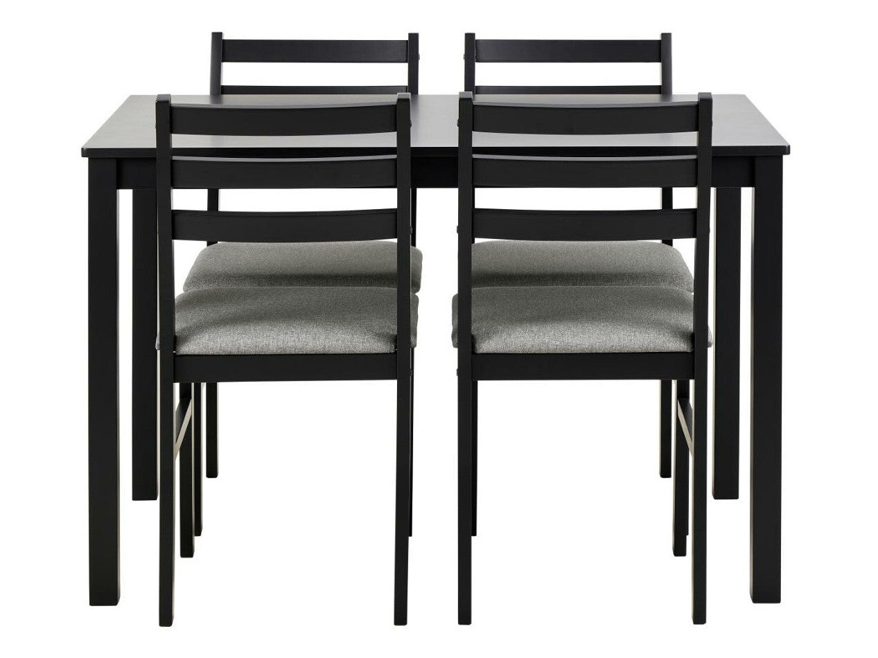 Valgomojo komplektas Alicante dining stalas juoda 0000108310 (Juoda + Šviesi pilka)