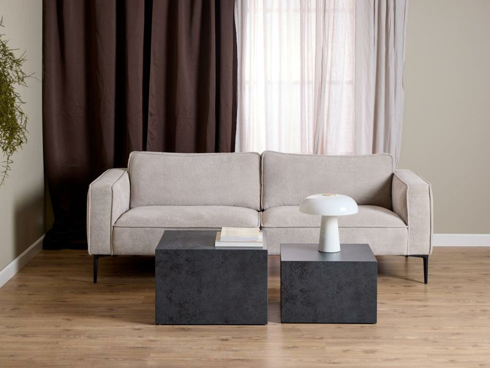 Žurnalinių staliukų komplektas Dice, Spalva: Juoda