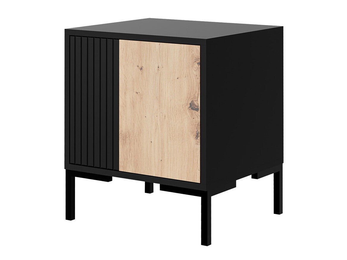 Naktinis staliukas Szafki necne MERCI 2 szt. Czarny mat/Dąb Artisan/Czarny mat