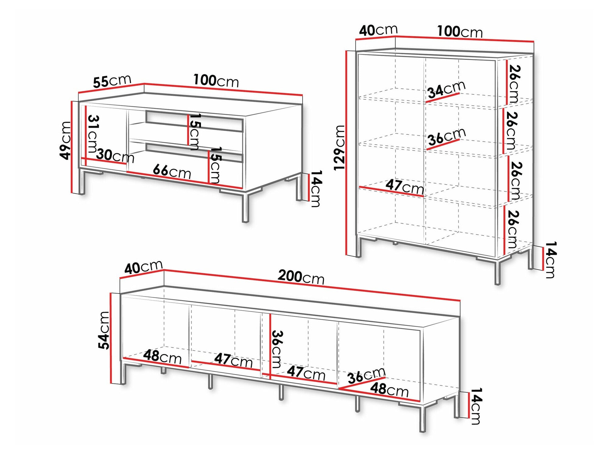 Svetainės komplektas Meble MERCI I Czarny mat/Dąb Artisan/Czarny mat