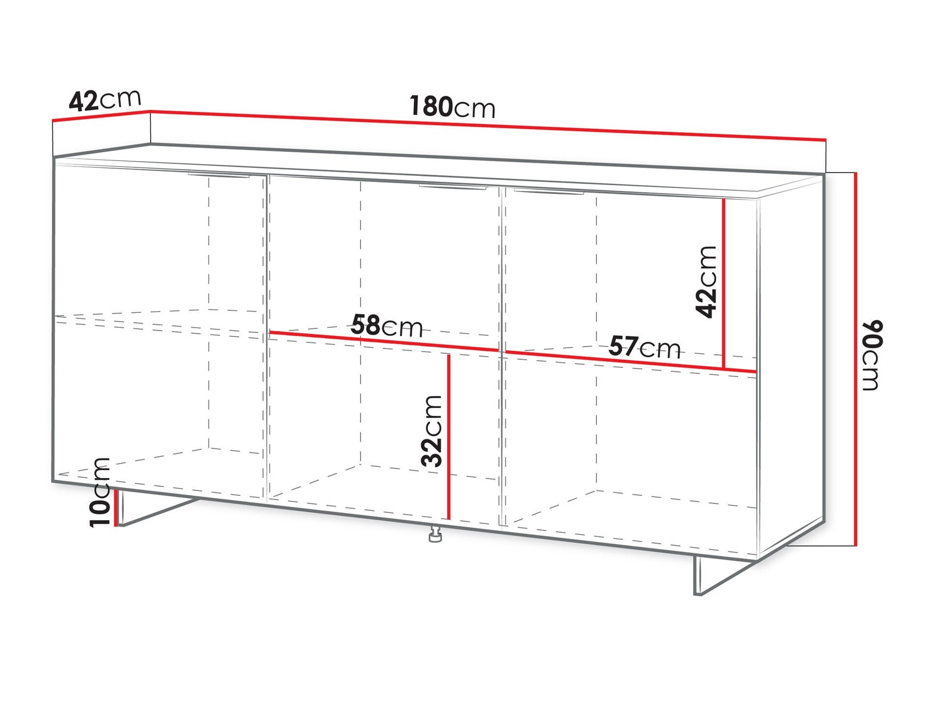 Spintelė Komoda ALMA 3D Beż Piaskowy