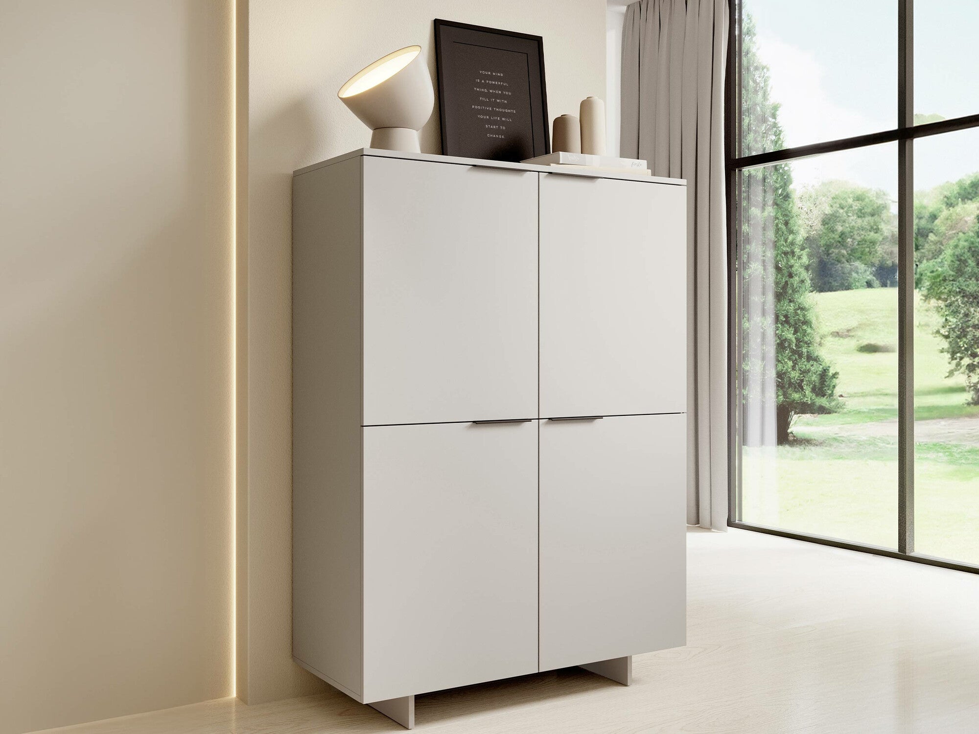 Lentyna Komoda ALMA 4D Beż Piaskowy