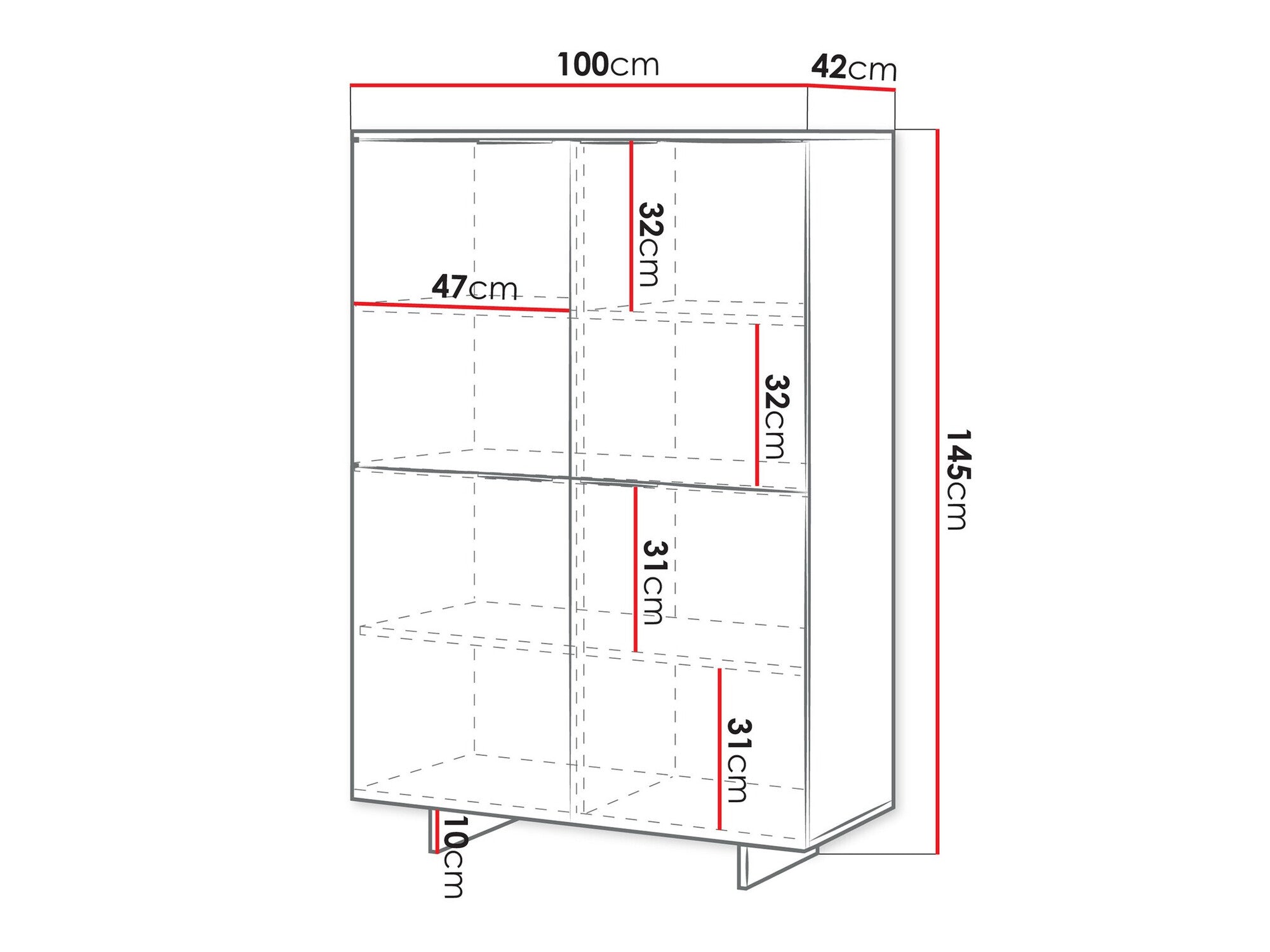 Lentyna Komoda ALMA 4D Beż Piaskowy