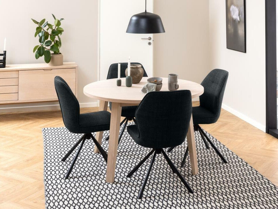 Stalas A-Line dining stalas balta H000023040, Spalva: Šviesus medis, Stalo prailginimas: Yra