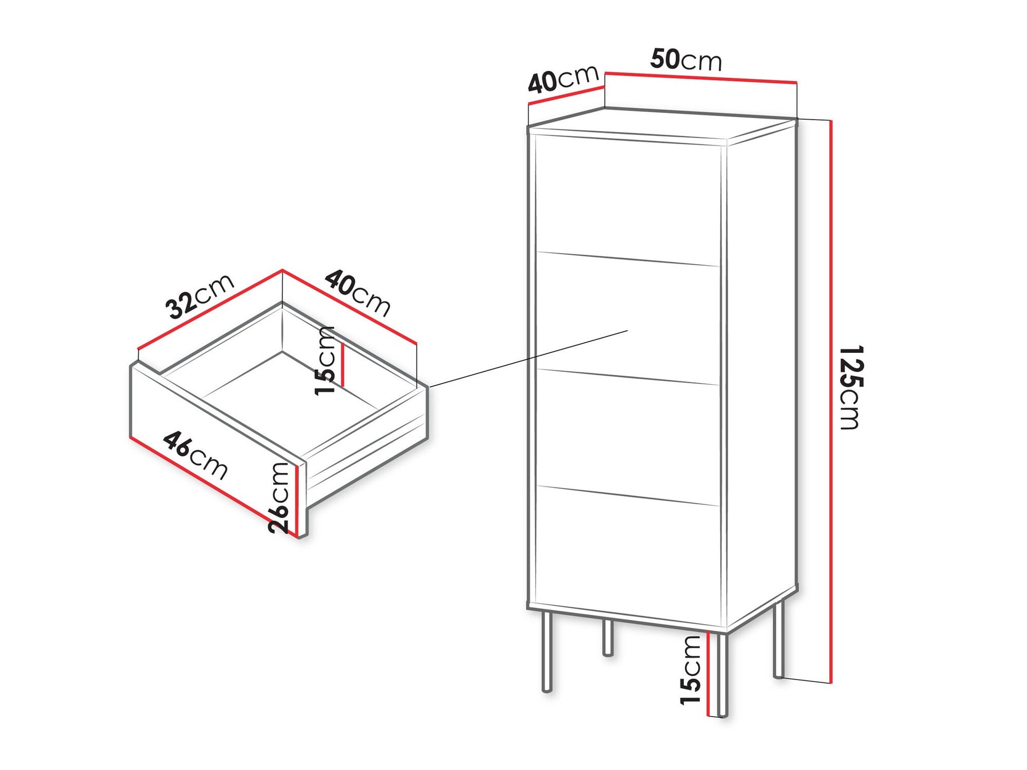 Komoda TRESSE 4S, Spalva: Beige