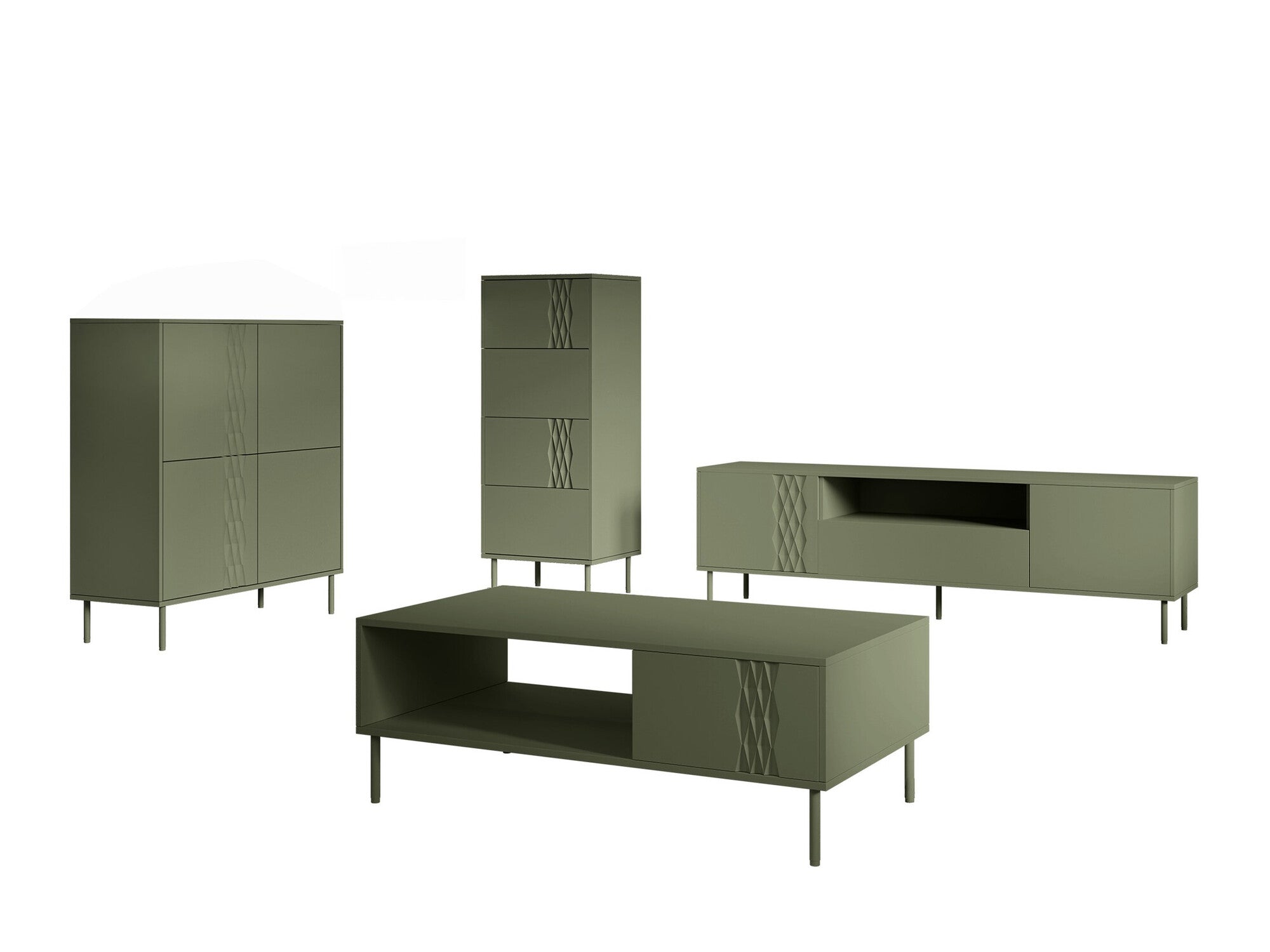 Svetainės komplektas TRESSE I, Spalva: Žalia