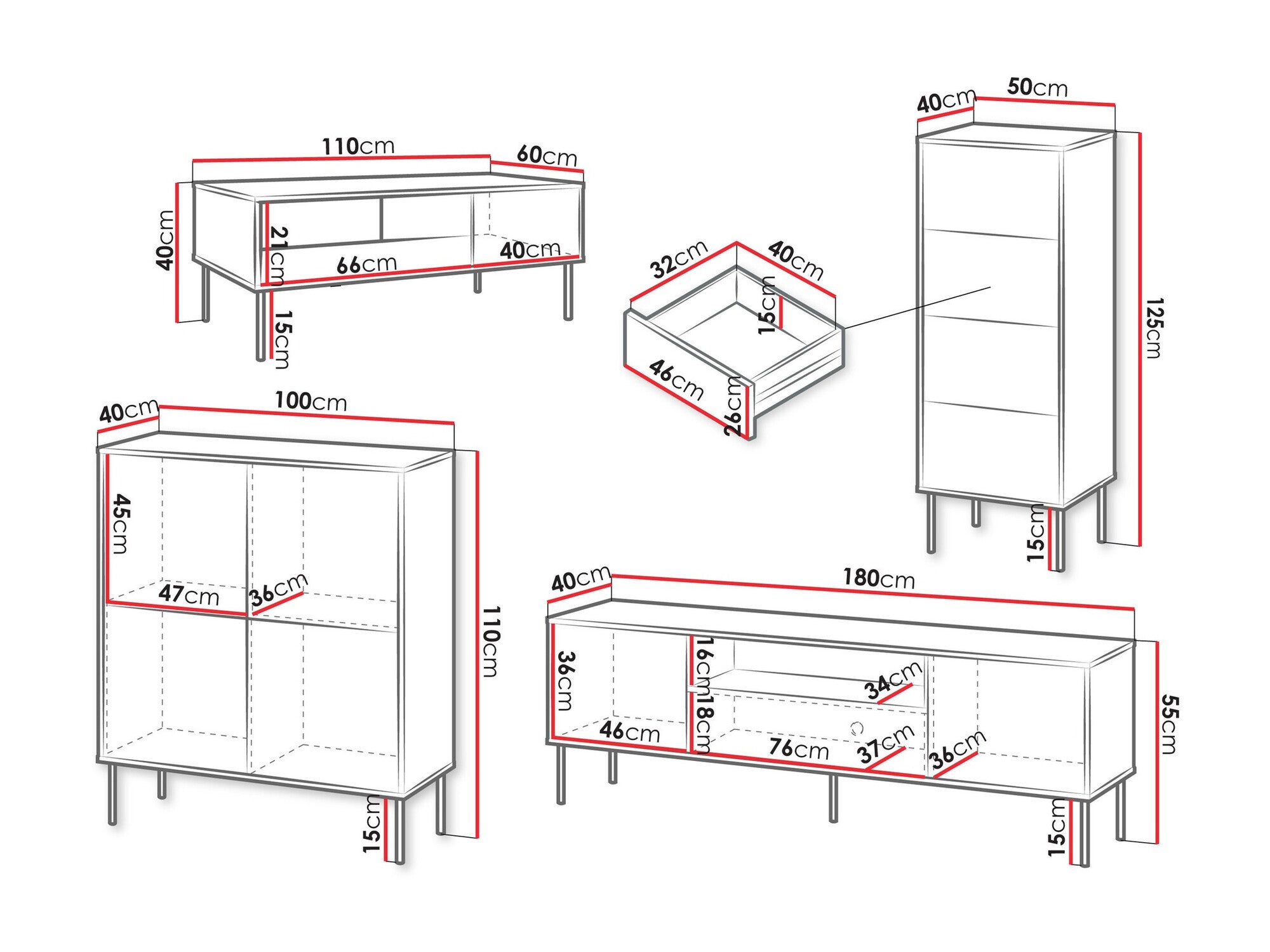 Svetainės komplektas TRESSE I, Spalva: Žalia
