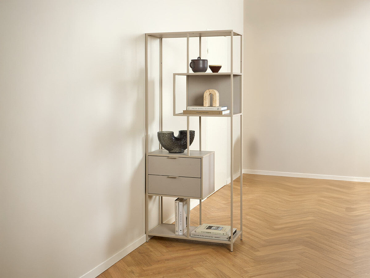 Lentyna Seaford bookcase pilka 0000109298 (Pilka)