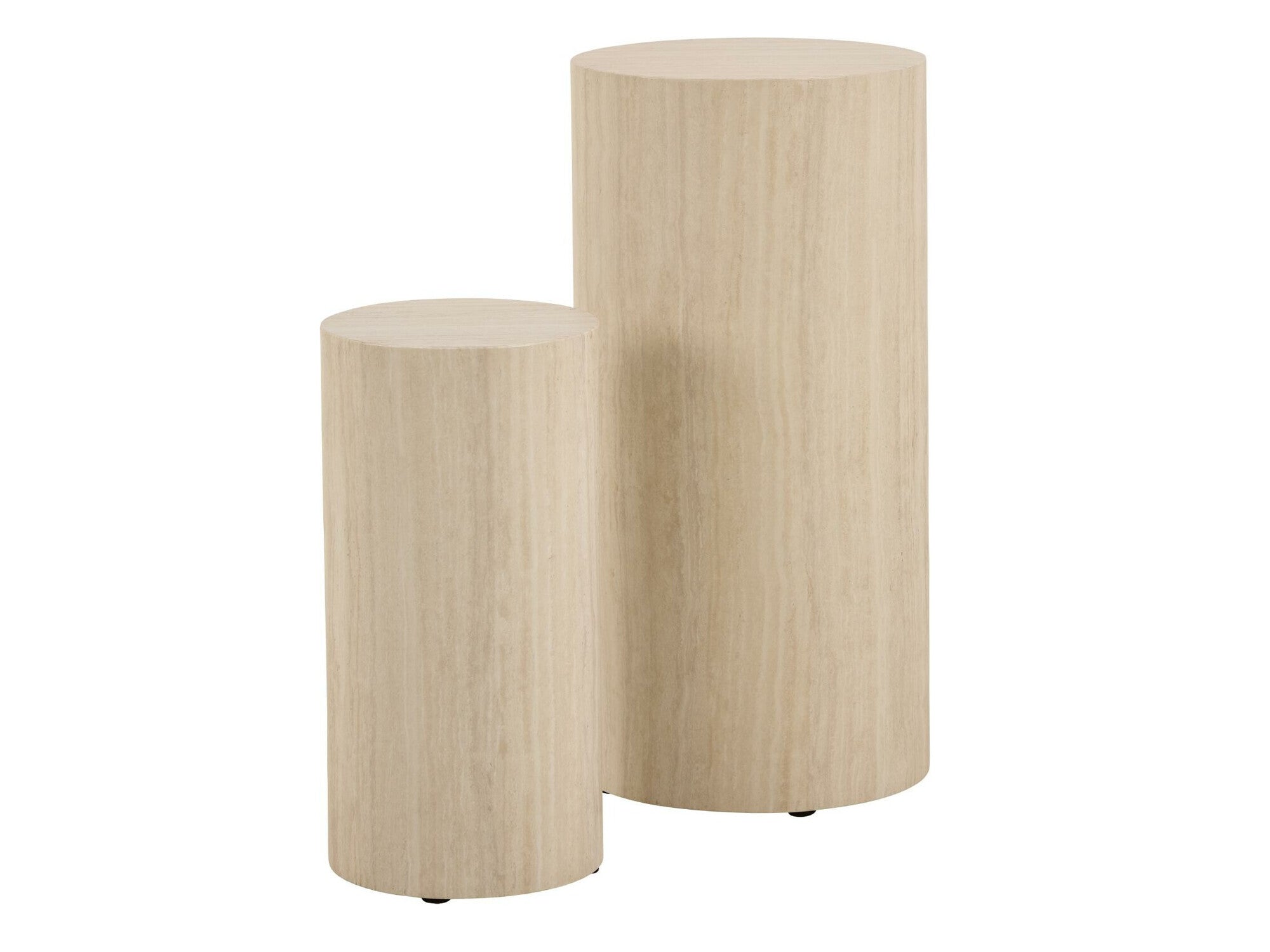 Šoninių staliukų komplektas Dice pedestal, Spalva: Beige