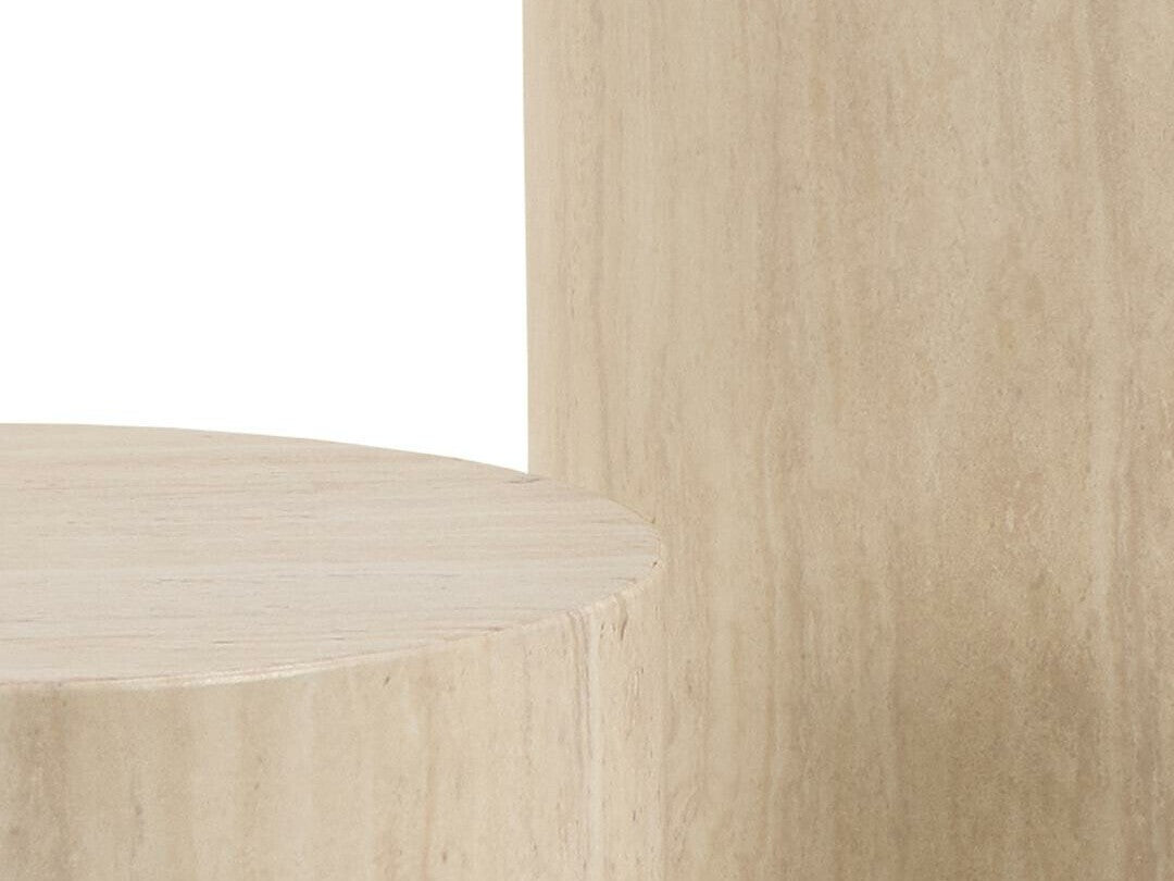 Šoninių staliukų komplektas Dice pedestal, Spalva: Beige