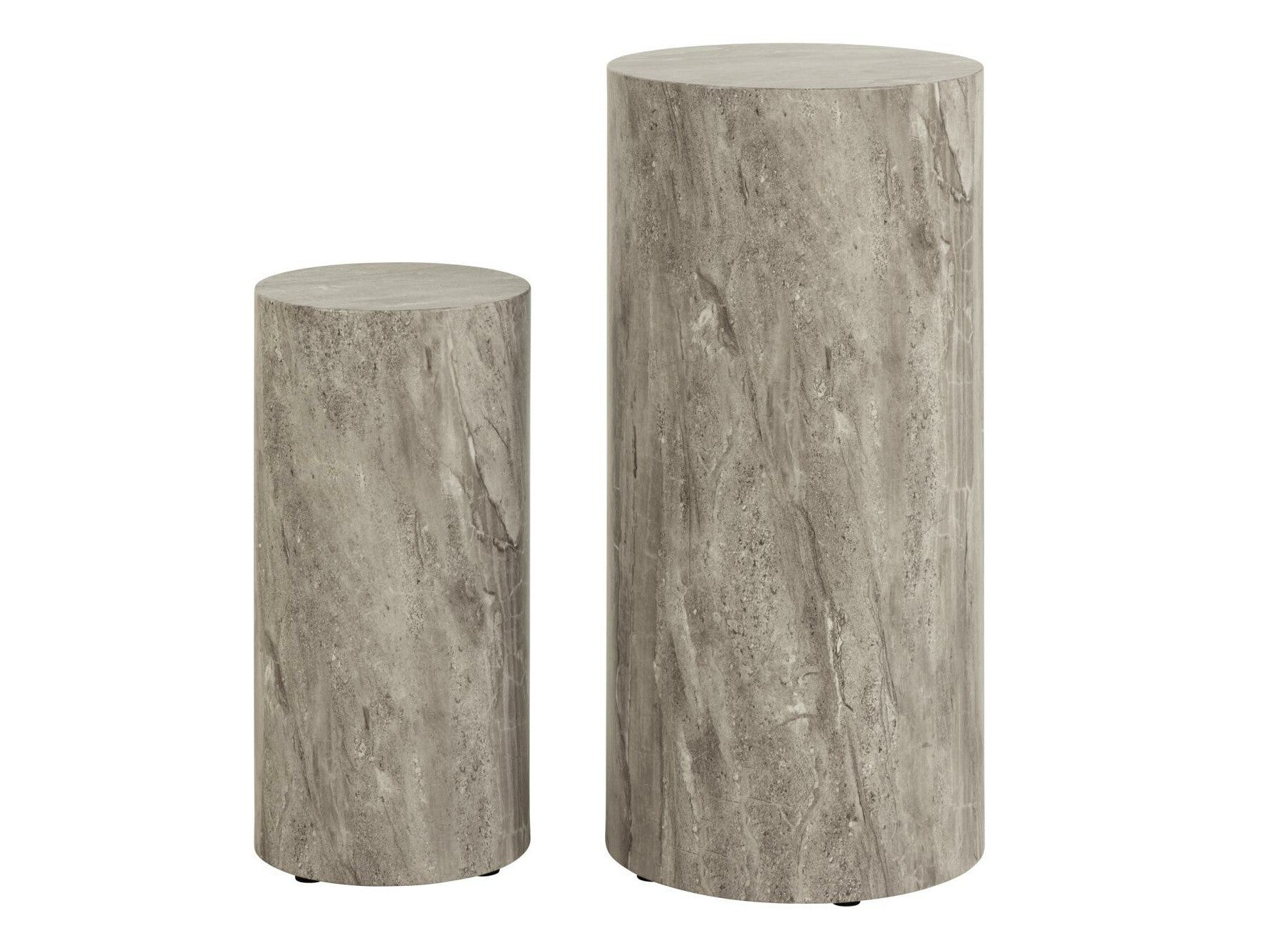 Šoninių staliukų komplektas Dice pedestal, Spalva: Pilka