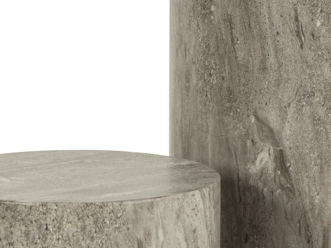 Šoninių staliukų komplektas Dice pedestal, Spalva: Pilka