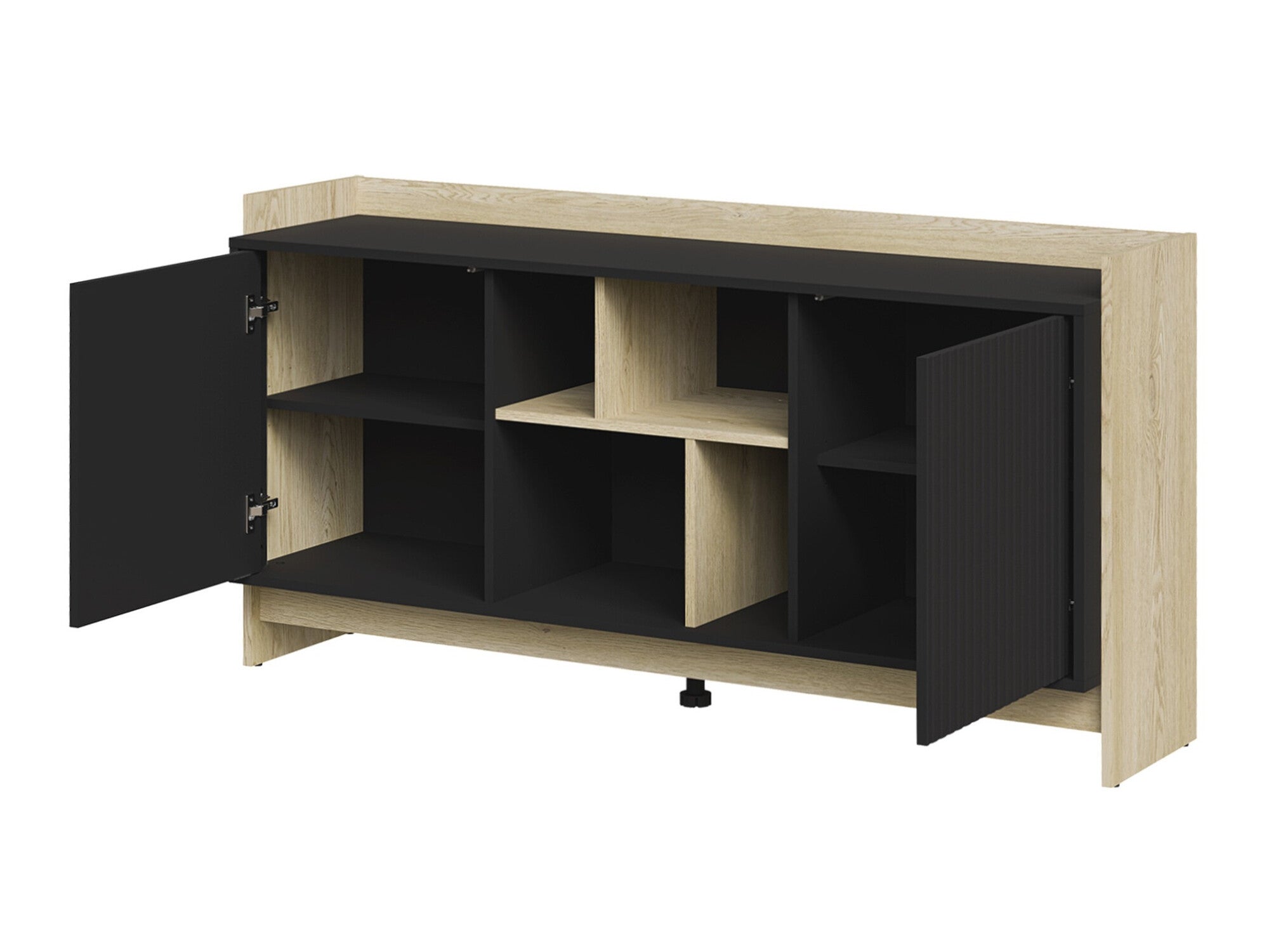 Spintelė Komoda PORTO 150 2D Dąb Cremona/Czarny 5903211386206